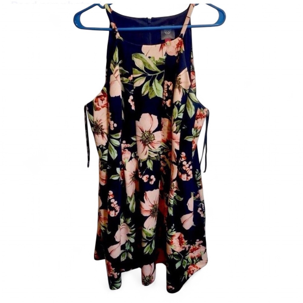 🔥🏷️Vince Camuto Dress Womens Size 16W Blue Floral Length 38